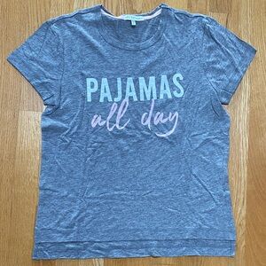 PJ Salvage Gray Pajamas All Day T-Shirt Size S